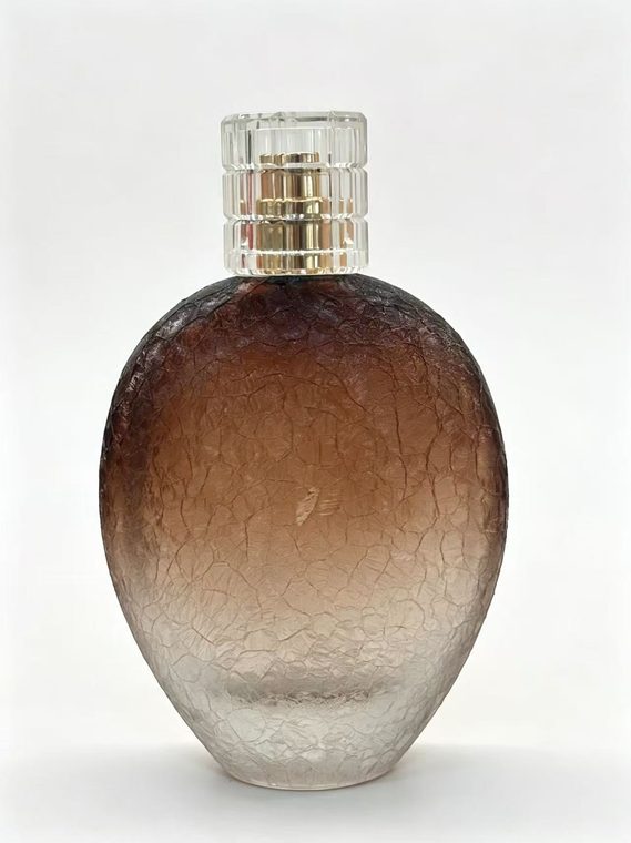 Ice crackle texture perfume bottle