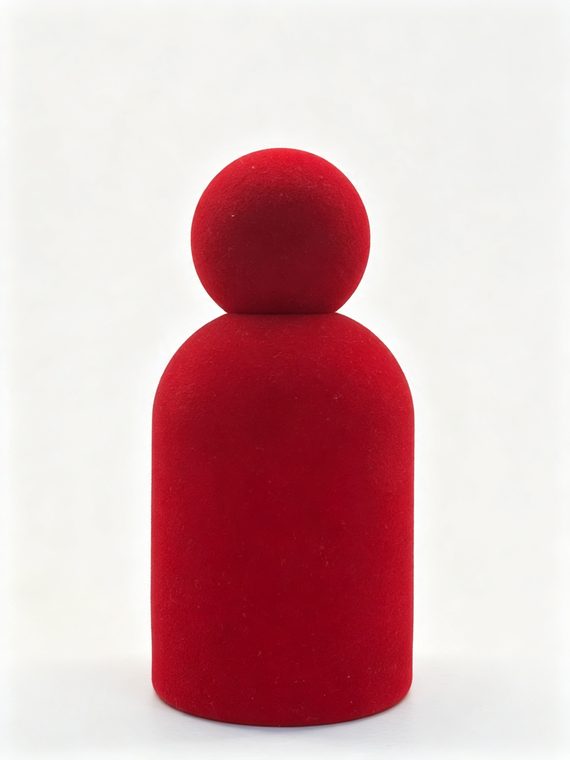 Velvet flocking perfume bottle