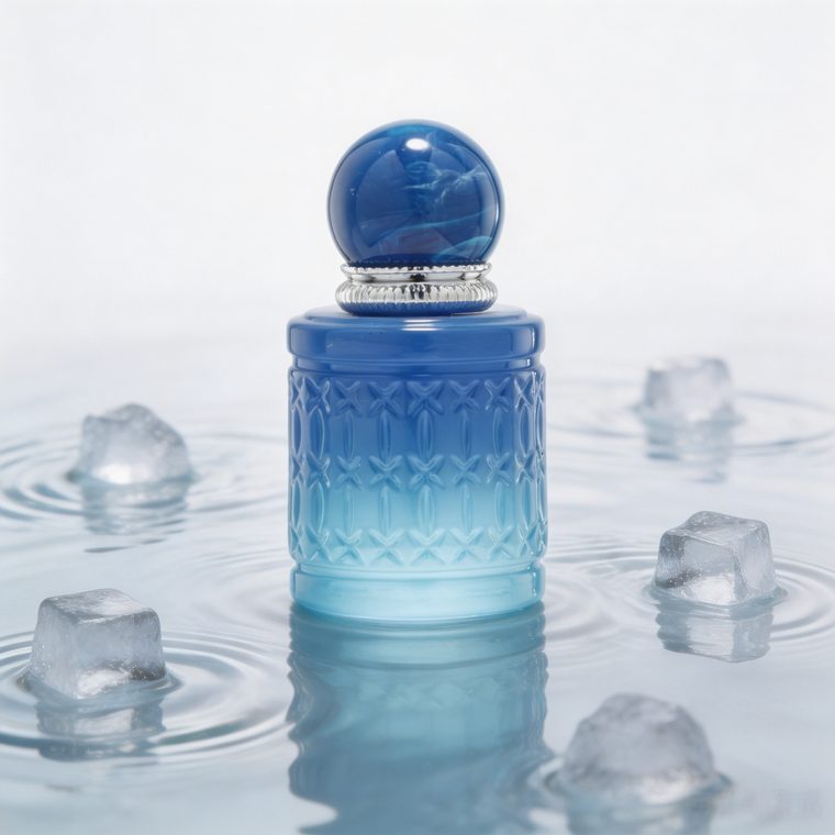 Round Cylinder glass perfume bottle