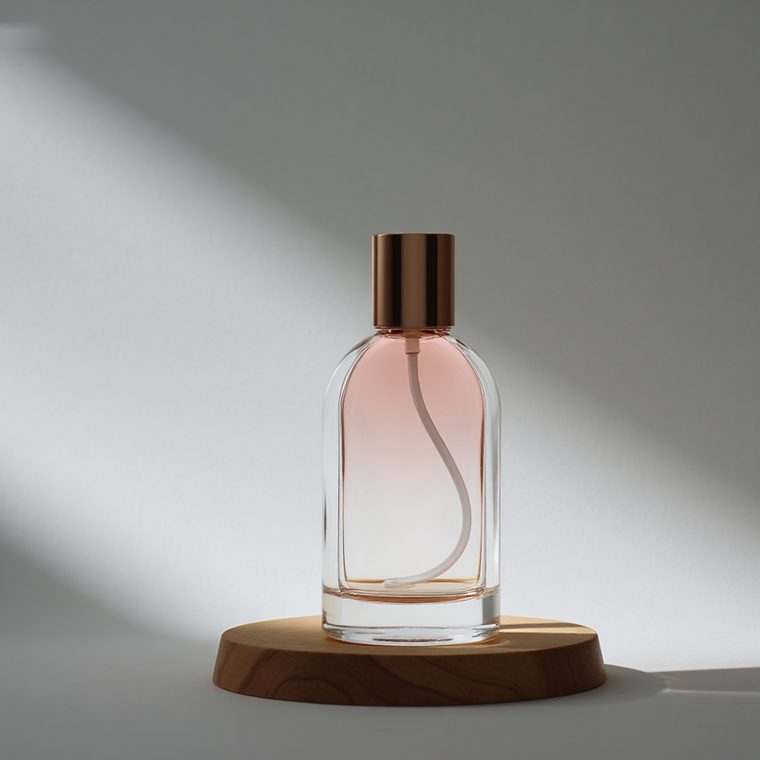 Round Cylinder glass perfume bottle