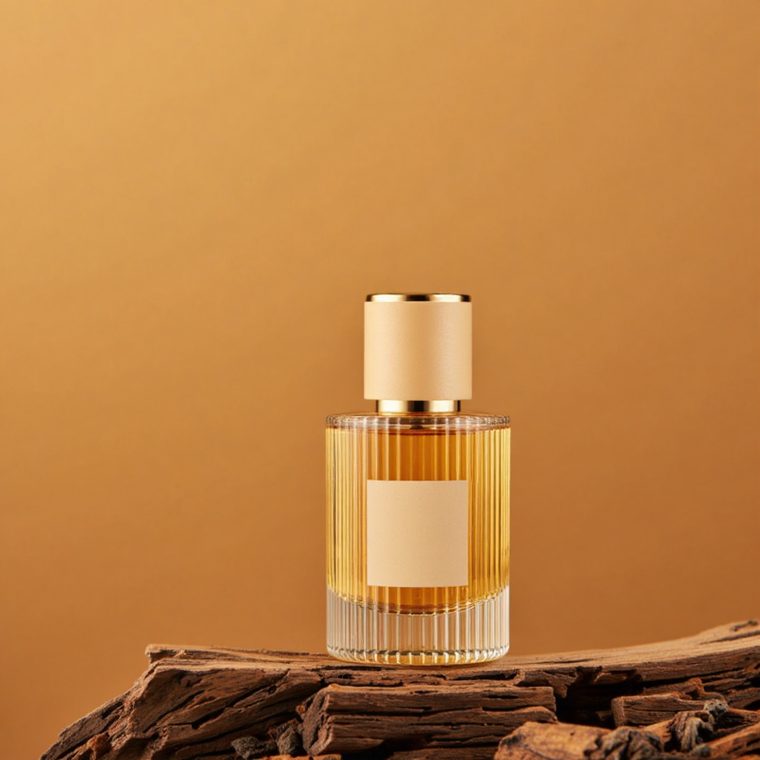 Round cylinder perfume bottle