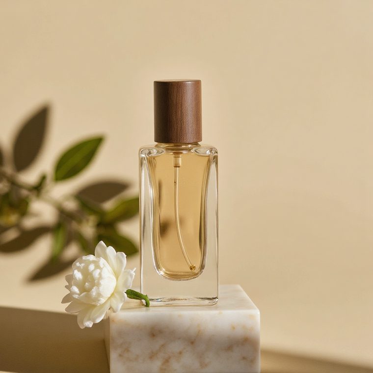Round Cylinder glass perfume bottle