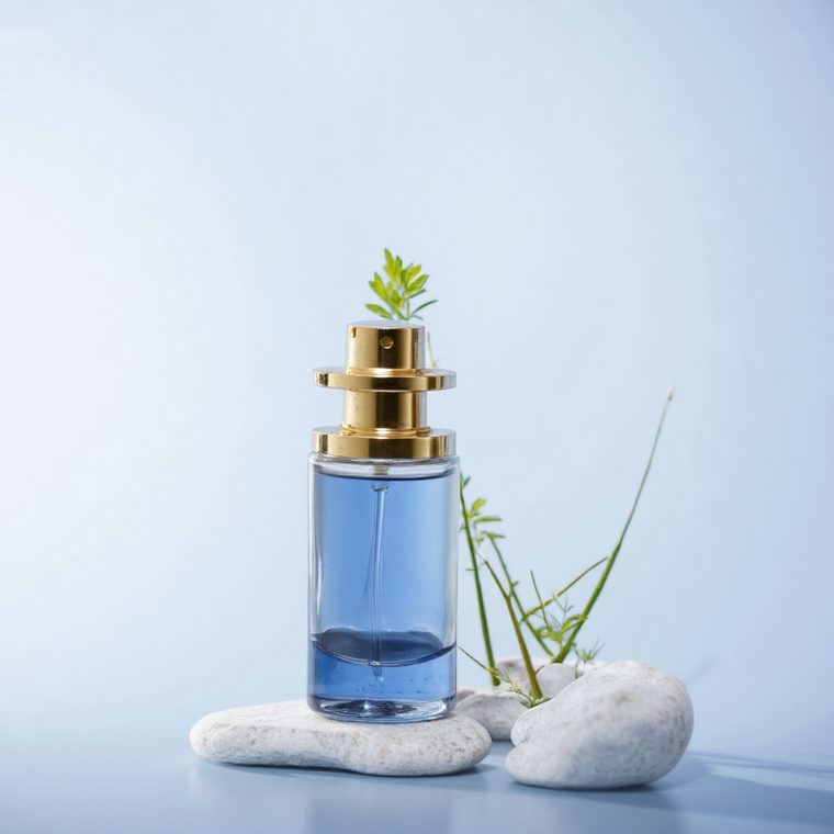 Round Cylinder glass perfume bottle