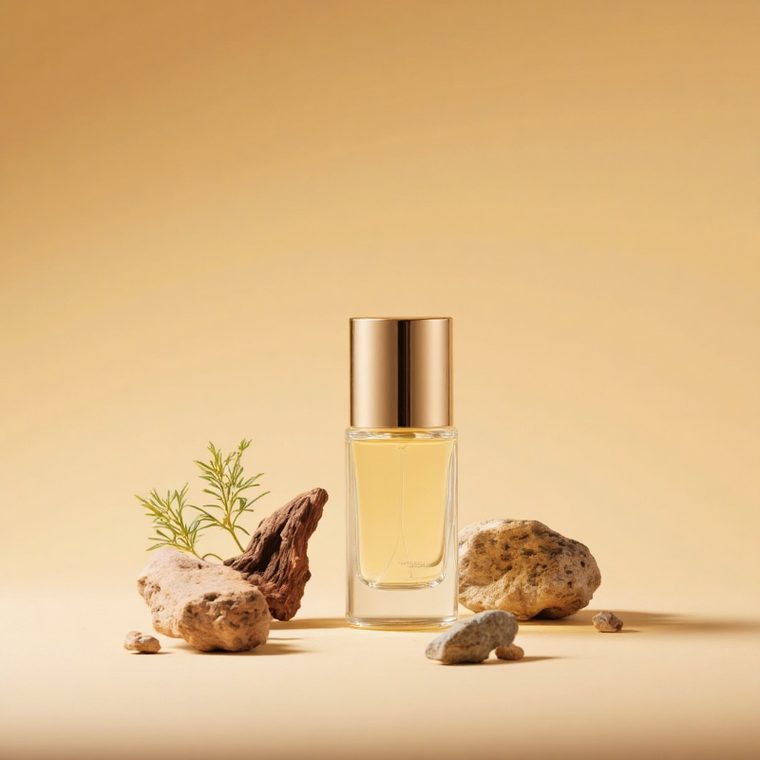 Round Cylinder glass perfume bottle
