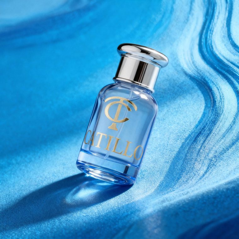 Round Cylinder glass perfume bottle