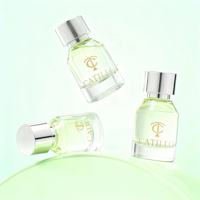 Round Cylinder glass perfume bottle