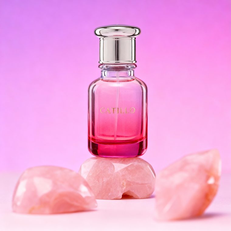Round Cylinder glass perfume bottle