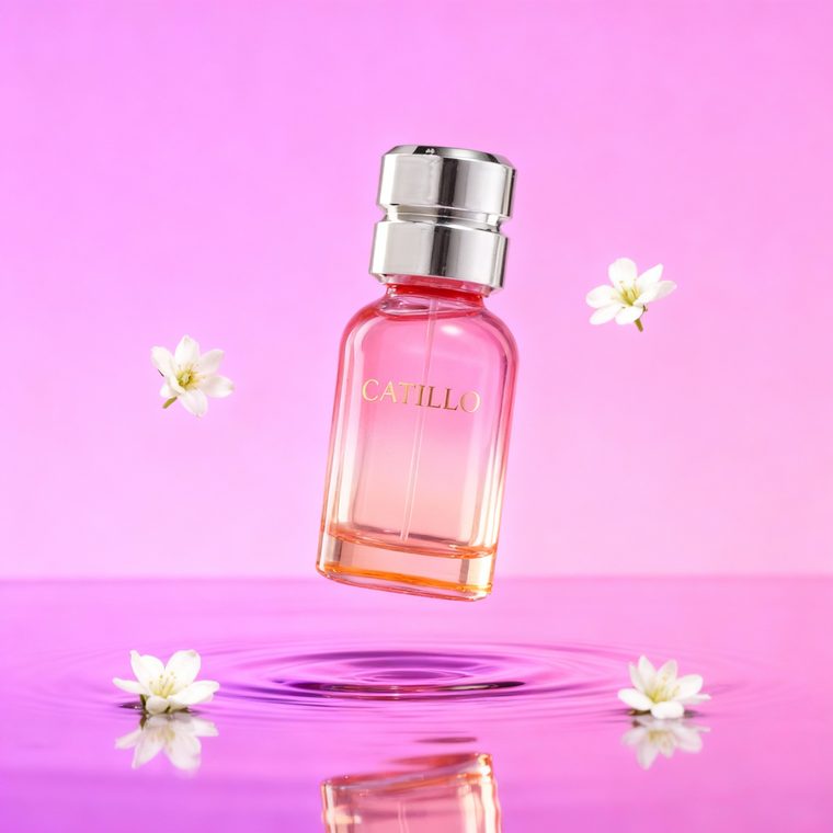 Round Cylinder glass perfume bottle