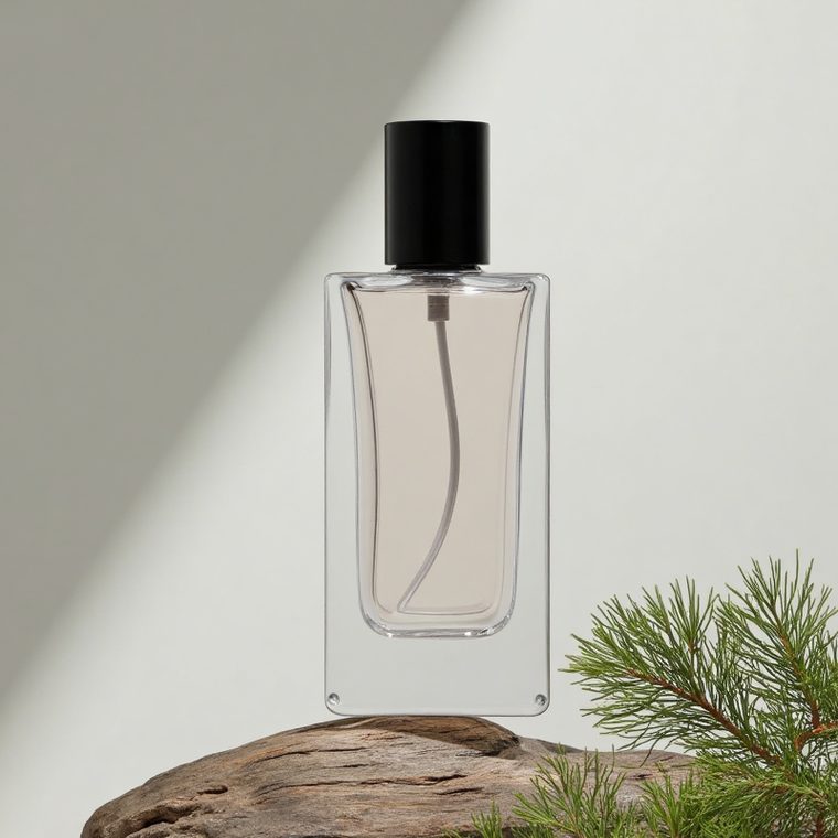 Square and rectangular perfume bottle